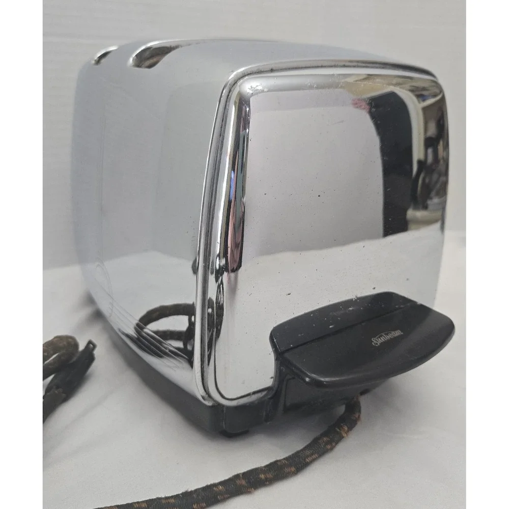 Vtg 1950s Sunbeam T-20B Radiant Control Toaster Chrome Art Deco Fully WORKING!